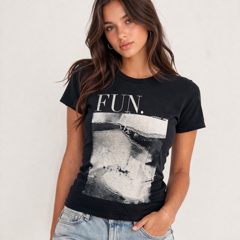 Indie Grunge Black‎ Graphic T-Shirt FUN Abstract Large